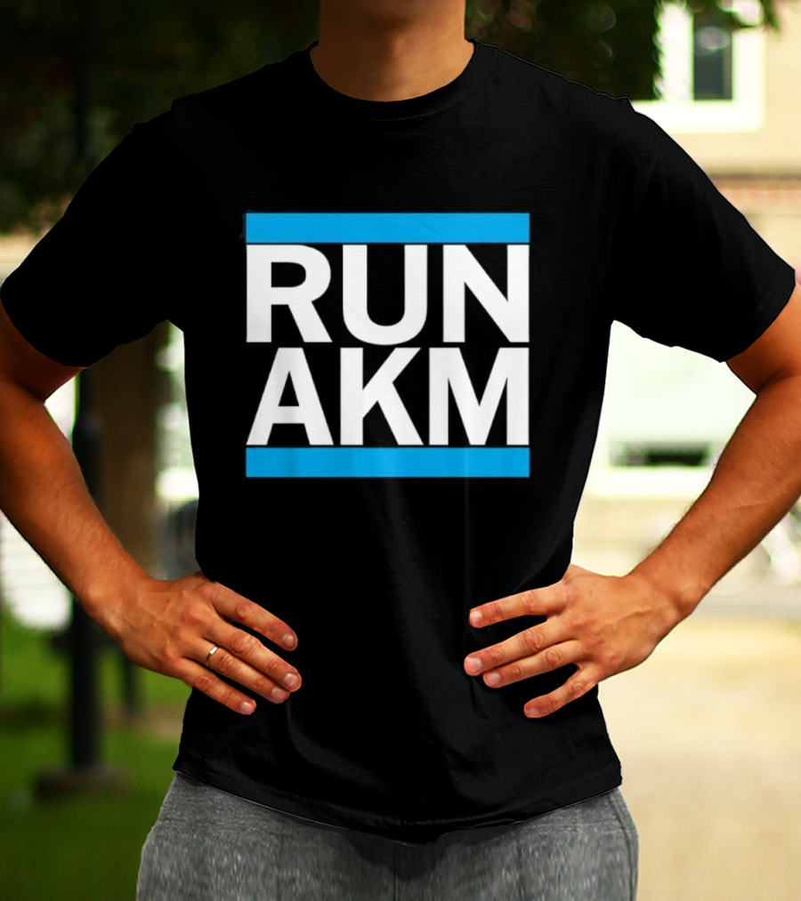 RUN AKM Streetwear Bold Typography Fashion T-Shirt