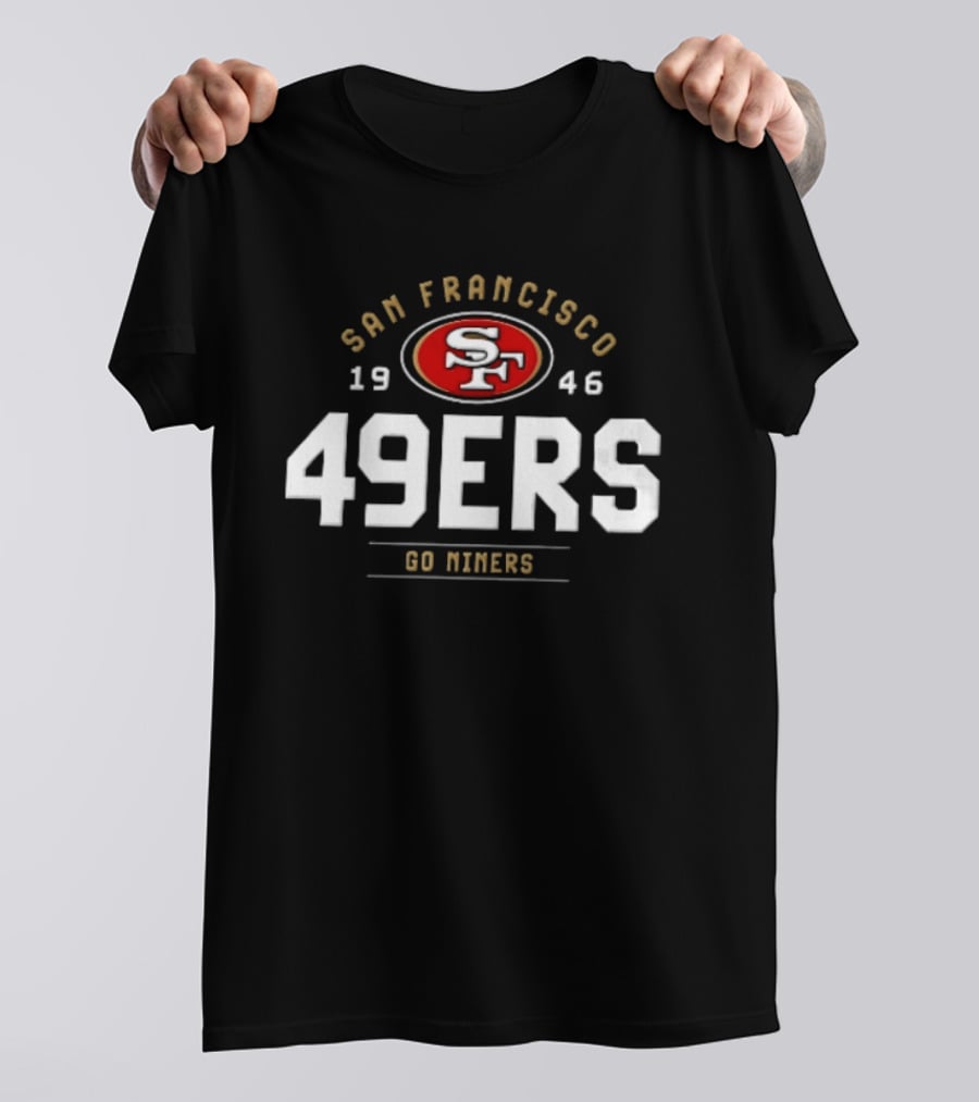 San Francisco 49ers 1946 Go Niners Oval SF Logo Classic 49ers Fan T-Shirt