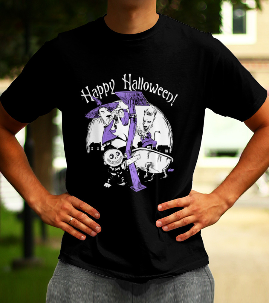 Happy Halloween Lock Shock And Barrel The Nightmare Before Christmas T-Shirt