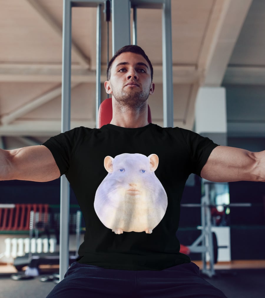 Surreal Chinchilla Human Face Hybrid Expression T-Shirt
