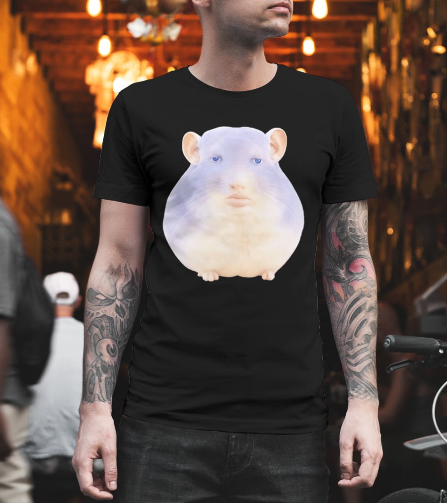 Surreal Chinchilla Human Face Hybrid Expression T-Shirt