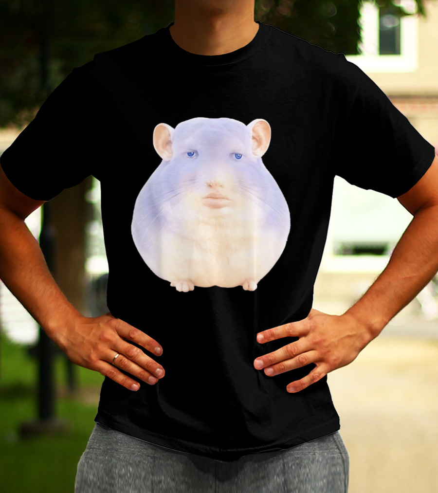 Surreal Chinchilla Human Face Hybrid Expression T-Shirt