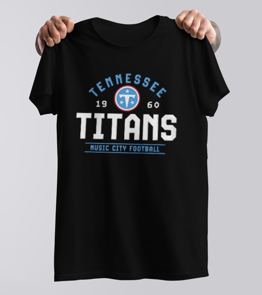Tennessee Titans 1960 Music City Football Three Stars T-Shirt