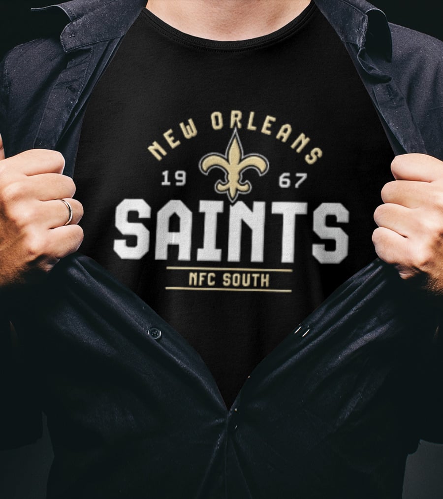 New Orleans Saints 1967 NFC South Fleur De Lis Saints T-Shirt