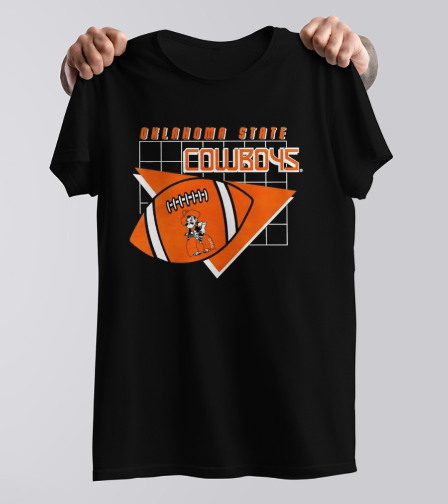 Oklahoma State Cowboys Football Team Emblem With Football T-Shirt
