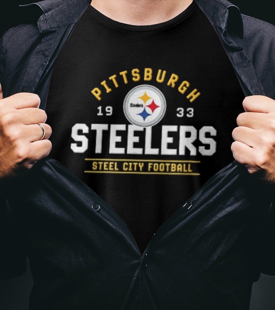Pittsburgh Steelers 1933 Steel City Football Team T-Shirt