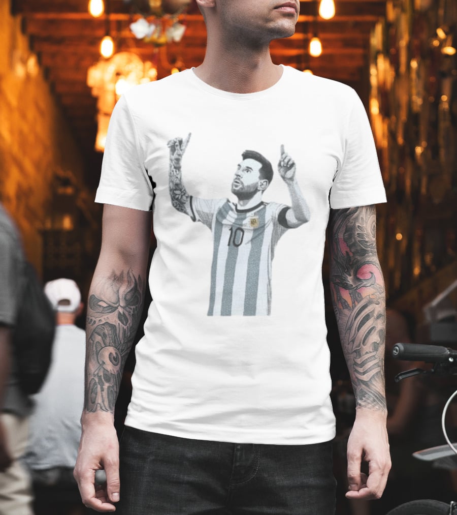 Argentina National Team Messi Number 10 Binary T-Shirt