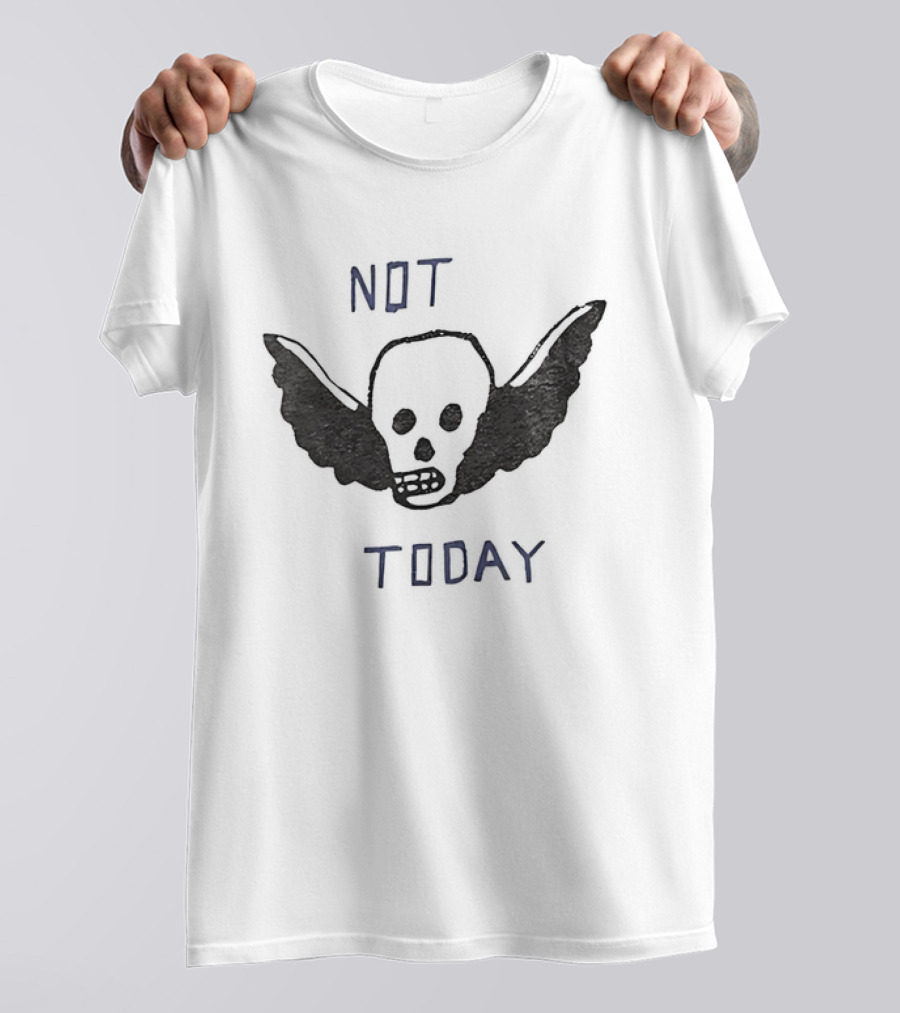 Not Today Winged Skull Gothic T-Shirt