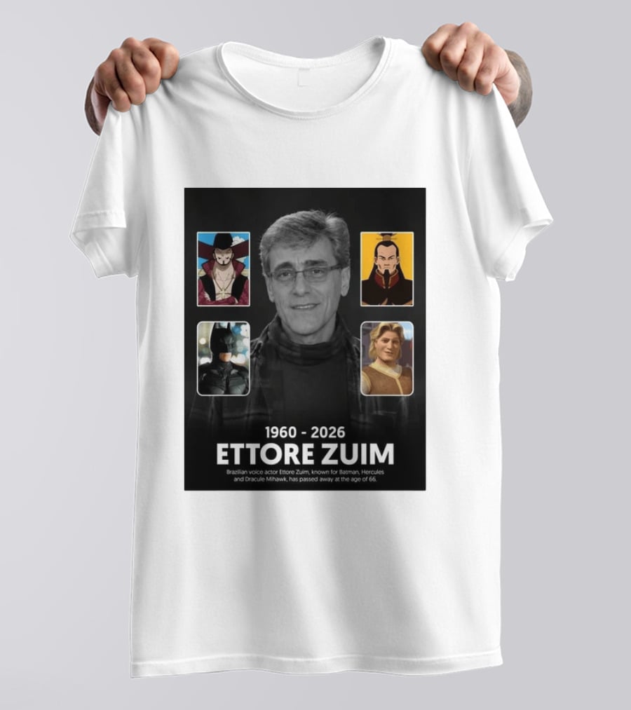 1960 2026 Ettore Zuim Batman Hercules Dracula Mihawk Voice Actor T-Shirt