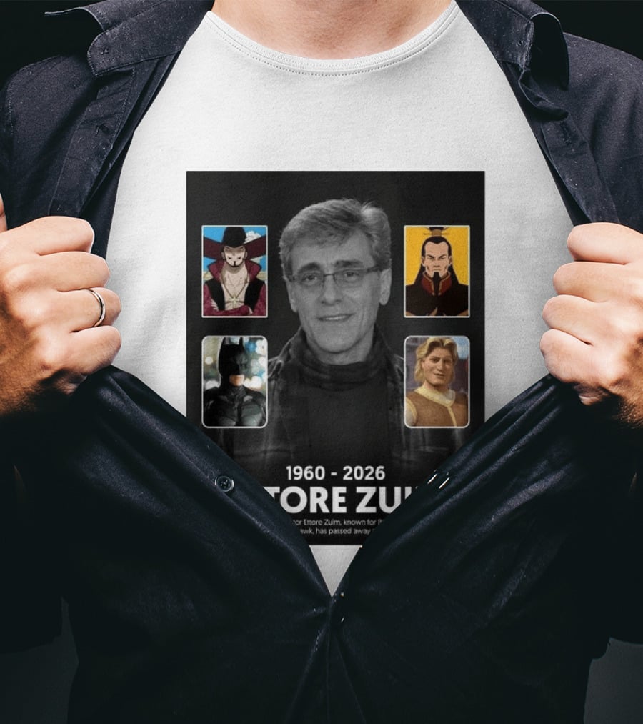1960 2026 Ettore Zuim Batman Hercules Dracula Mihawk Voice Actor T-Shirt