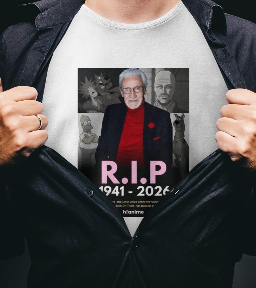 RIP Francisco Reséndez 1941 2026 Scooby Doo Attack On Titan Voice Actor Memorial T-Shirt