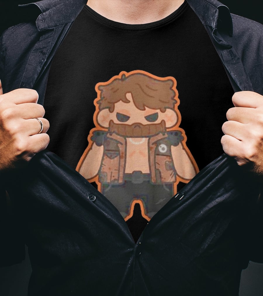 Jaden Newman Pookie Newman Cartoon Vest Bearded T-Shirt