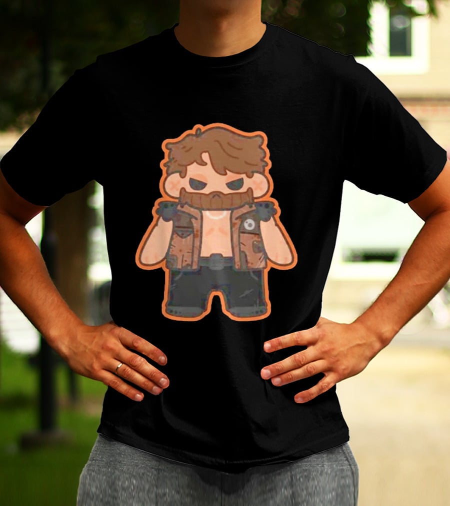 Jaden Newman Pookie Newman Cartoon Vest Bearded T-Shirt