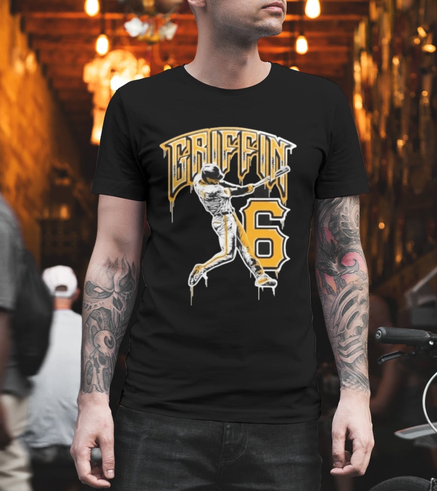Konnor Griffin 6 Batting Baseball Pittsburgh Pirates T-Shirt
