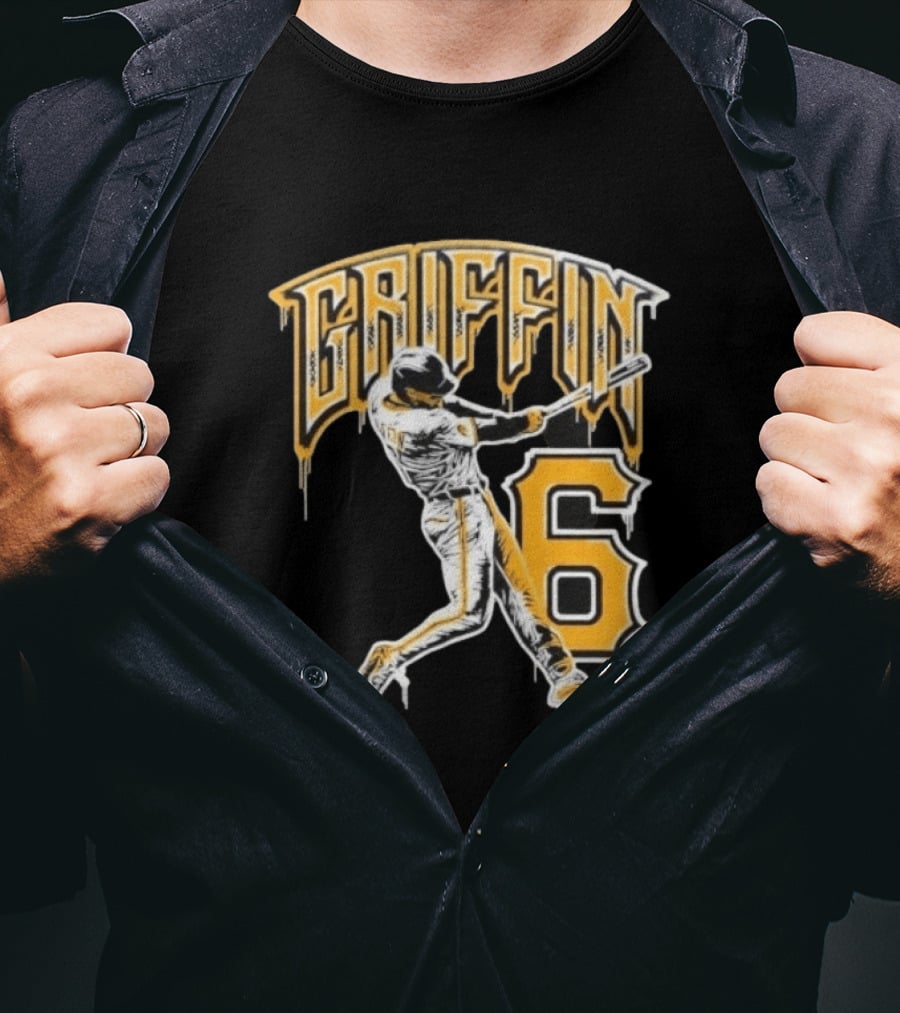 Konnor Griffin 6 Batting Baseball Pittsburgh Pirates T-Shirt
