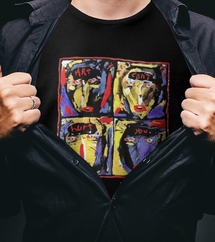 Art Can't Hurt You Faces Expressionist Multi Panel T-Shirt
