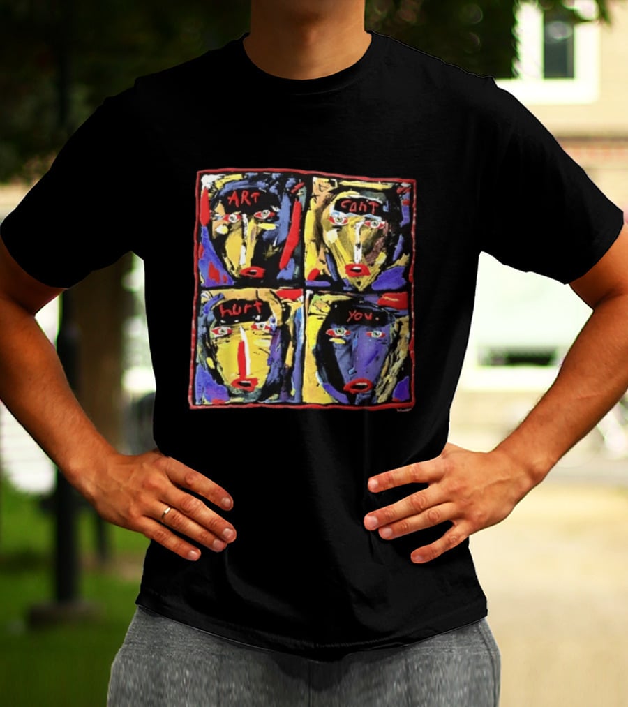 Art Can't Hurt You Faces Expressionist Multi Panel T-Shirt