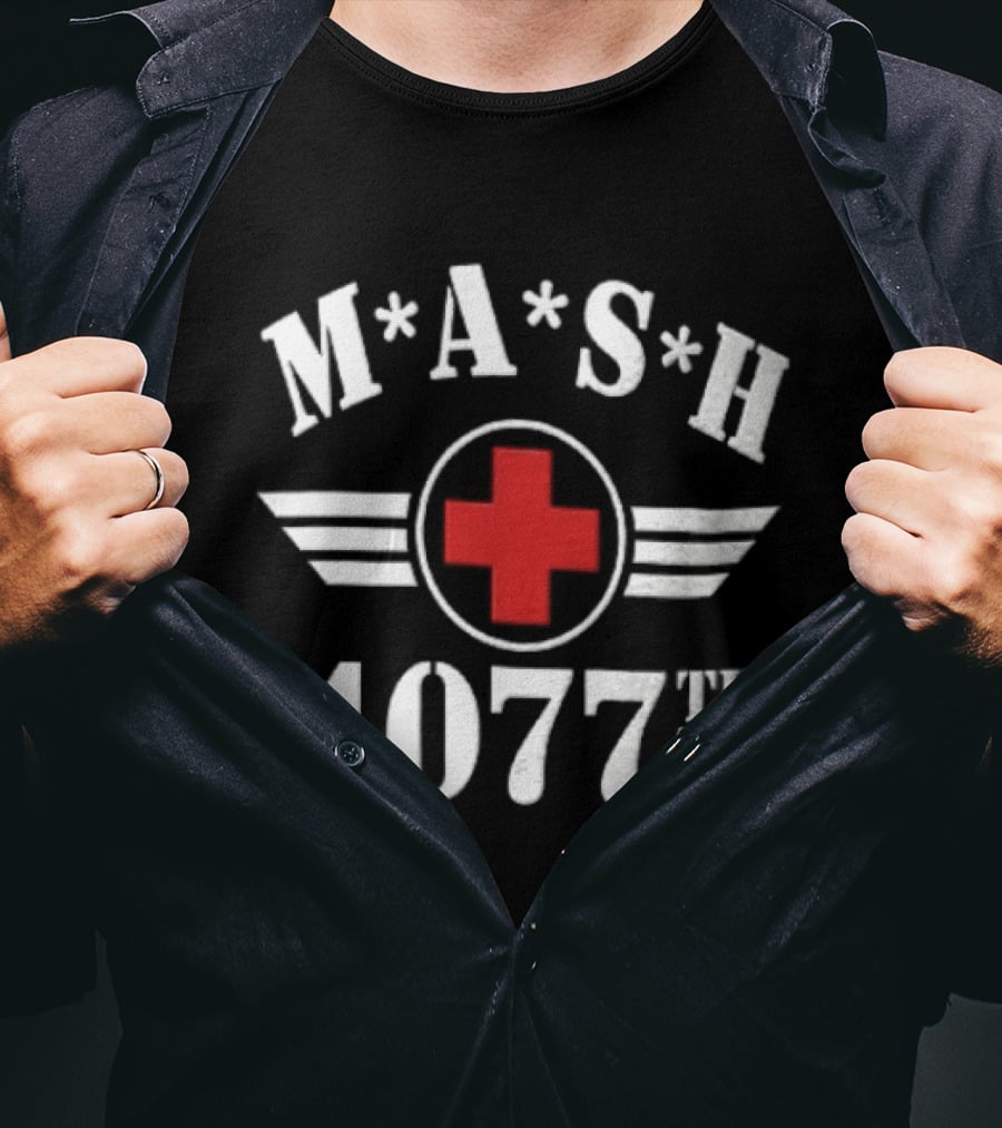 MASH 4077th Red Cross Emblem Military Series T-Shirt