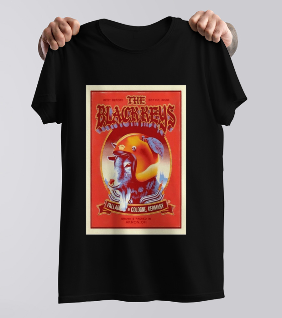 The Black Keys Palladium In Cologne Germany Concert September 6 2026 Akron OH T-Shirt