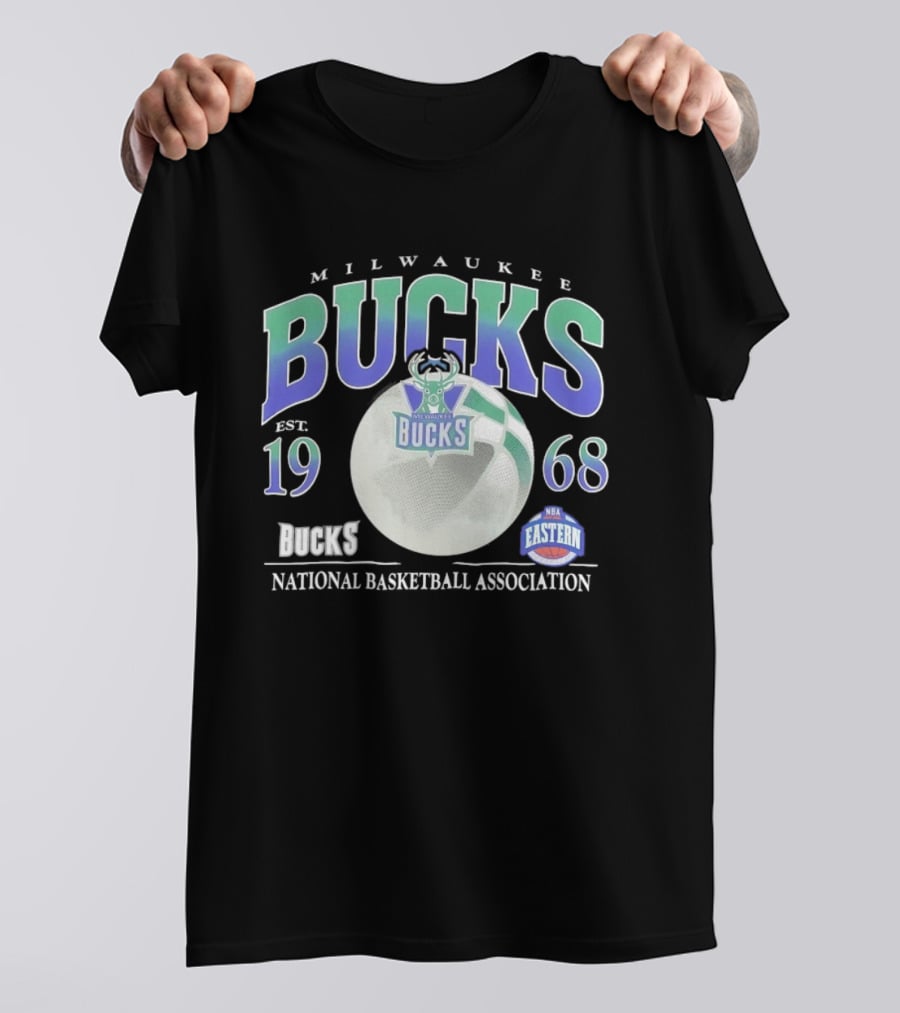 Milwaukee Bucks Est 1968 NBA Eastern National Basketball Association T-Shirt