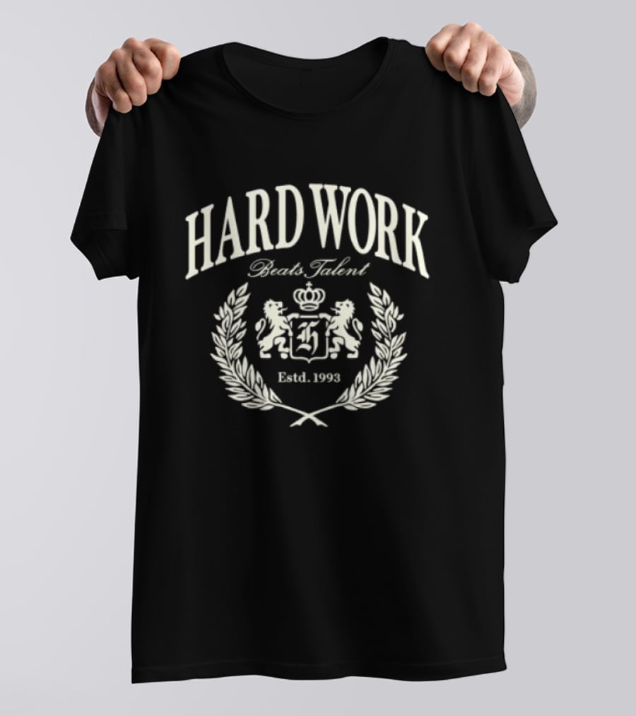 Hard Work Beats Talent Estd. 1998 Monaco Oversized T-Shirt