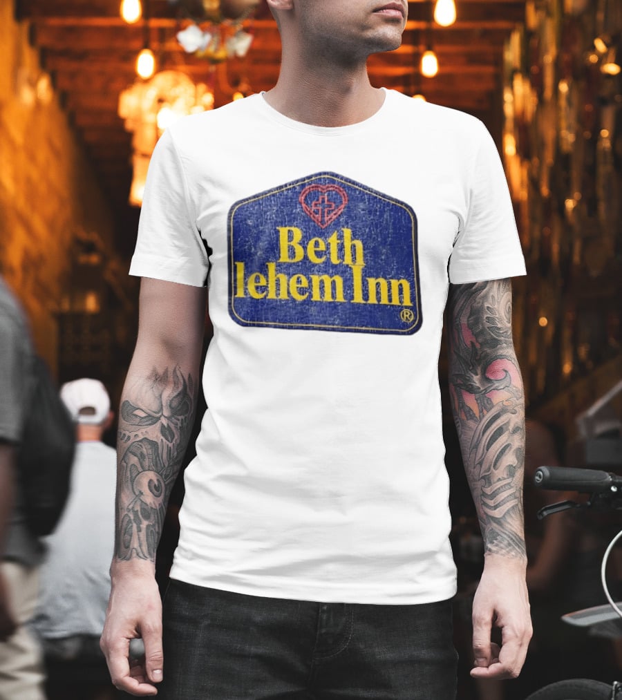 Bethlehem Inn Heart With Cross Christian T-Shirt