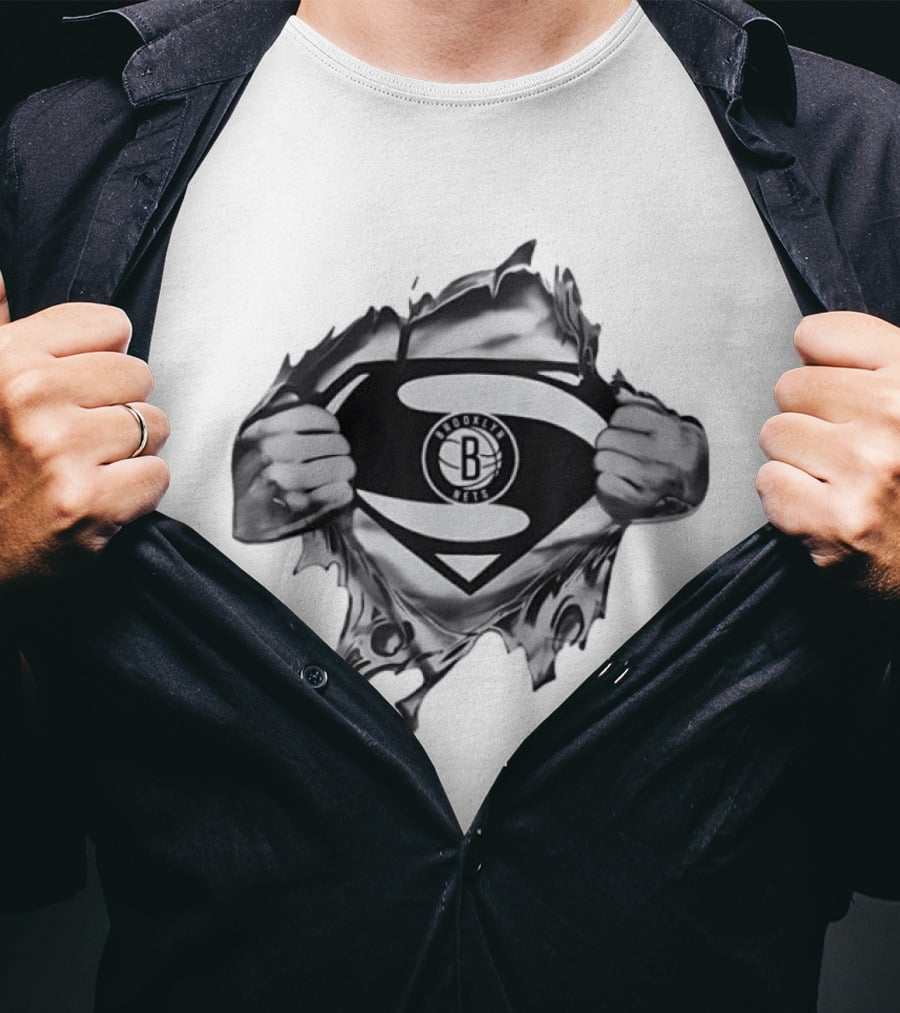 Brooklyn Nets Superman NBA Basketball Fan T-Shirt