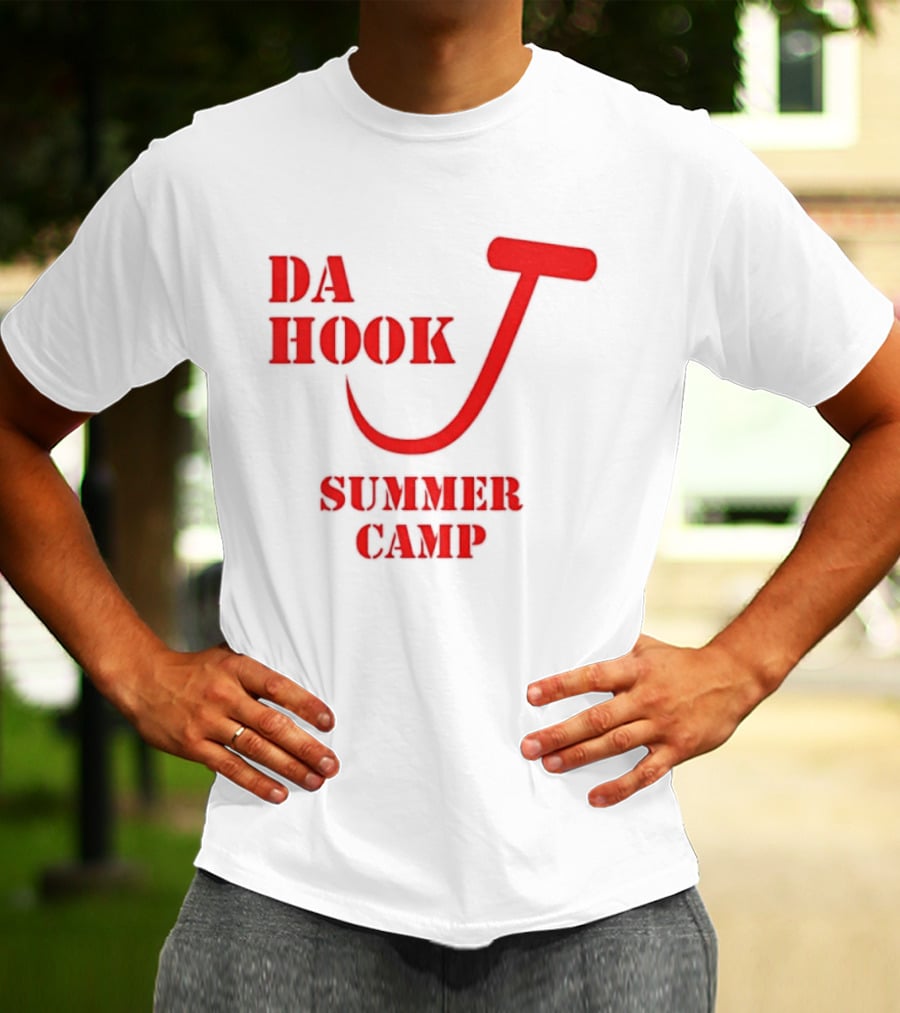 Da Hook Summer Camp Fishing Vacation Outdoor Experience T-Shirt