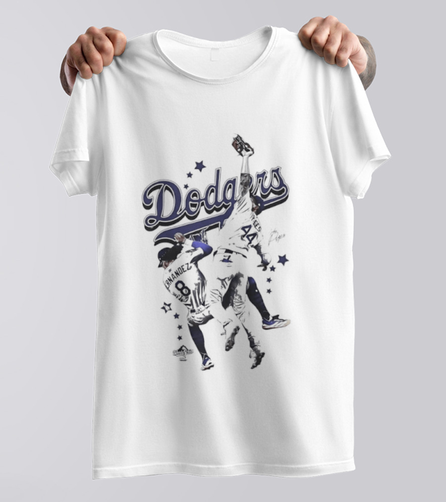 Enrique Hernandez Andy Pages Dodgers Stars Baseball Action T-Shirt