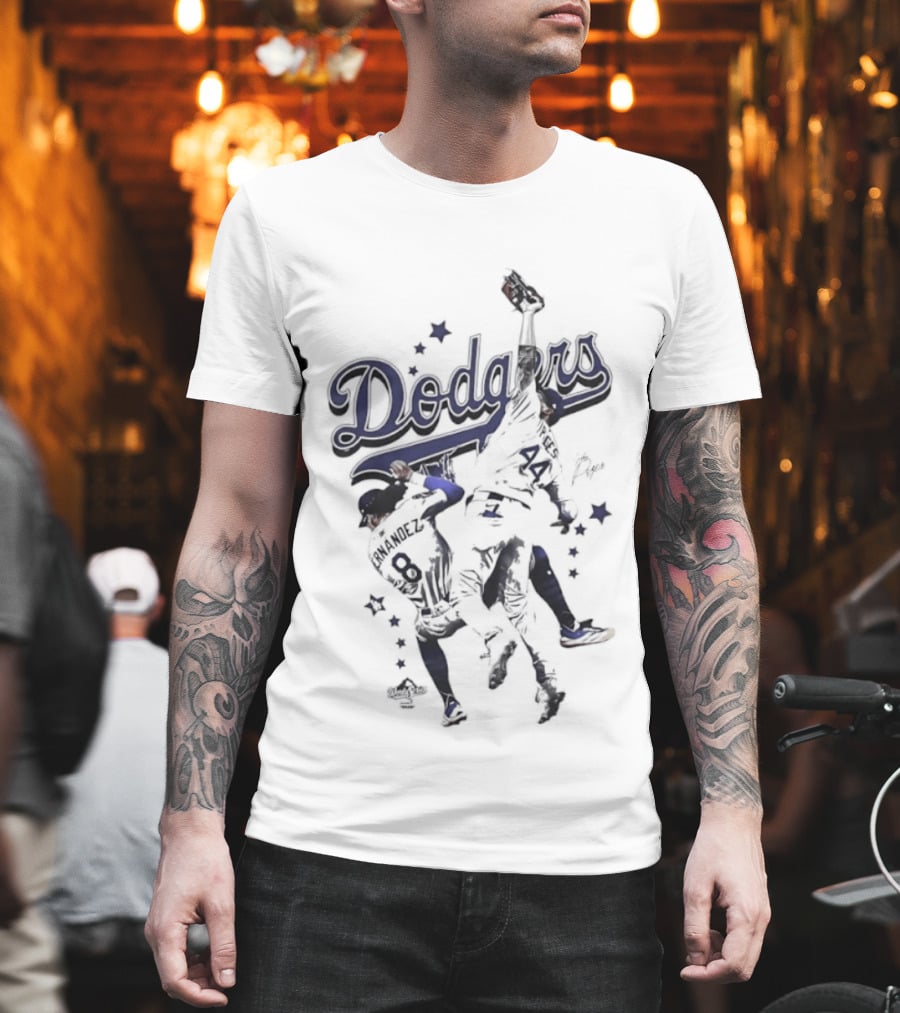 Enrique Hernandez Andy Pages Dodgers Stars Baseball Action T-Shirt