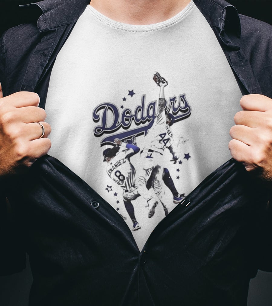 Enrique Hernandez Andy Pages Dodgers Stars Baseball Action T-Shirt