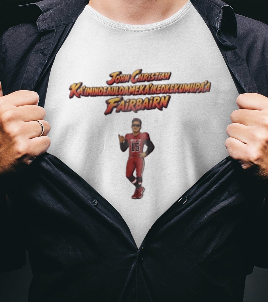 Houston Texans John Christian Kaiminoeauloamekaikeokekumupaa Fairbairn Kicker Caricature T-Shirt