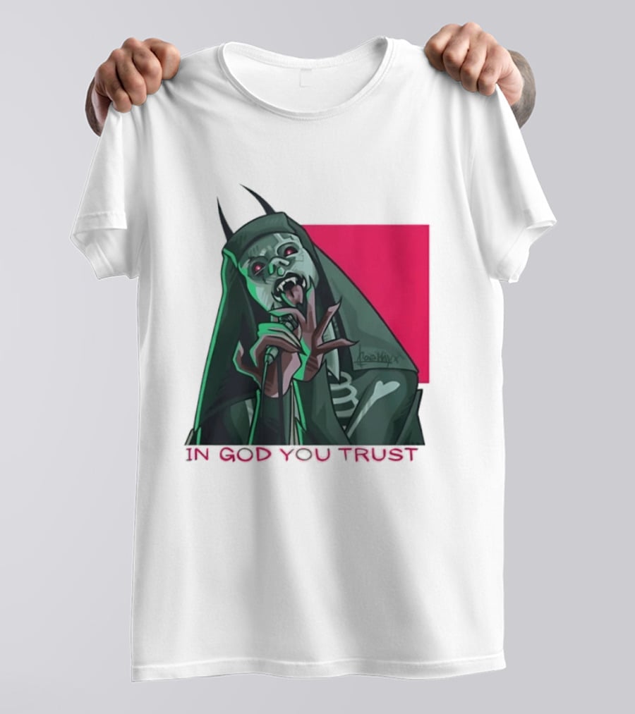 In God You Trust Demon Vocalist Metal Horror T-Shirt