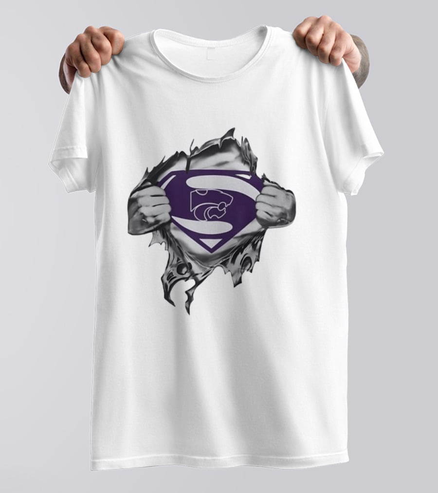 Kansas State Wildcats Superman Emblem K State Cats Fans T-Shirt