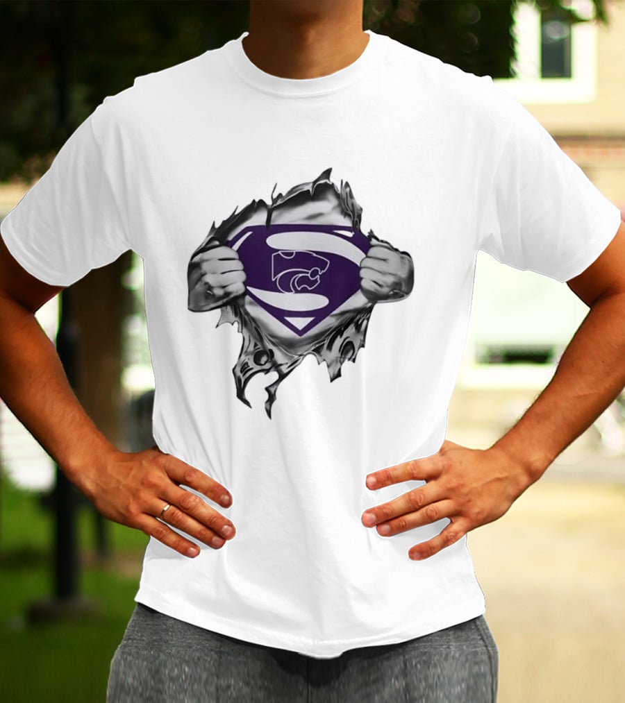 Kansas State Wildcats Superman Emblem K State Cats Fans T-Shirt