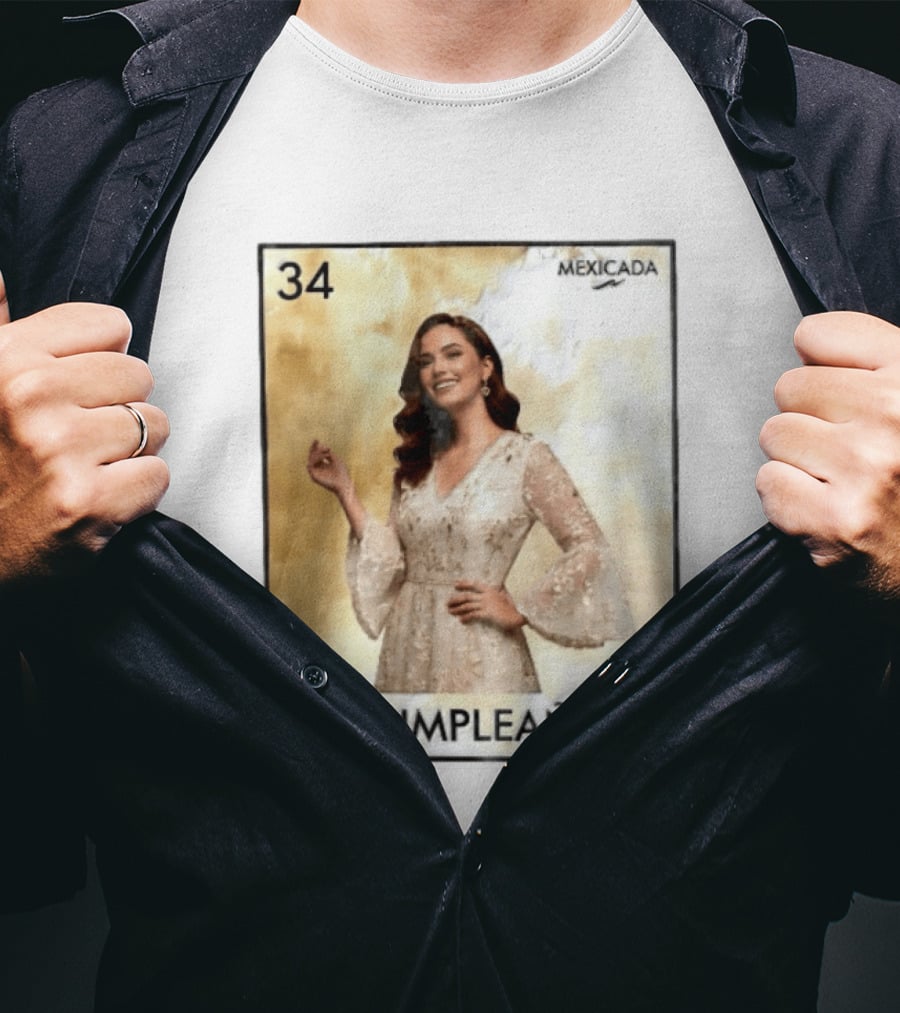 Mexicada 34 La Cumpleañera Loteria Card Woman White Dress T-Shirt
