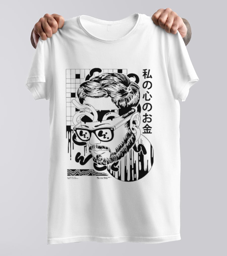 My Heart's Money Japanese Aesthetic Surreal T-Shirt