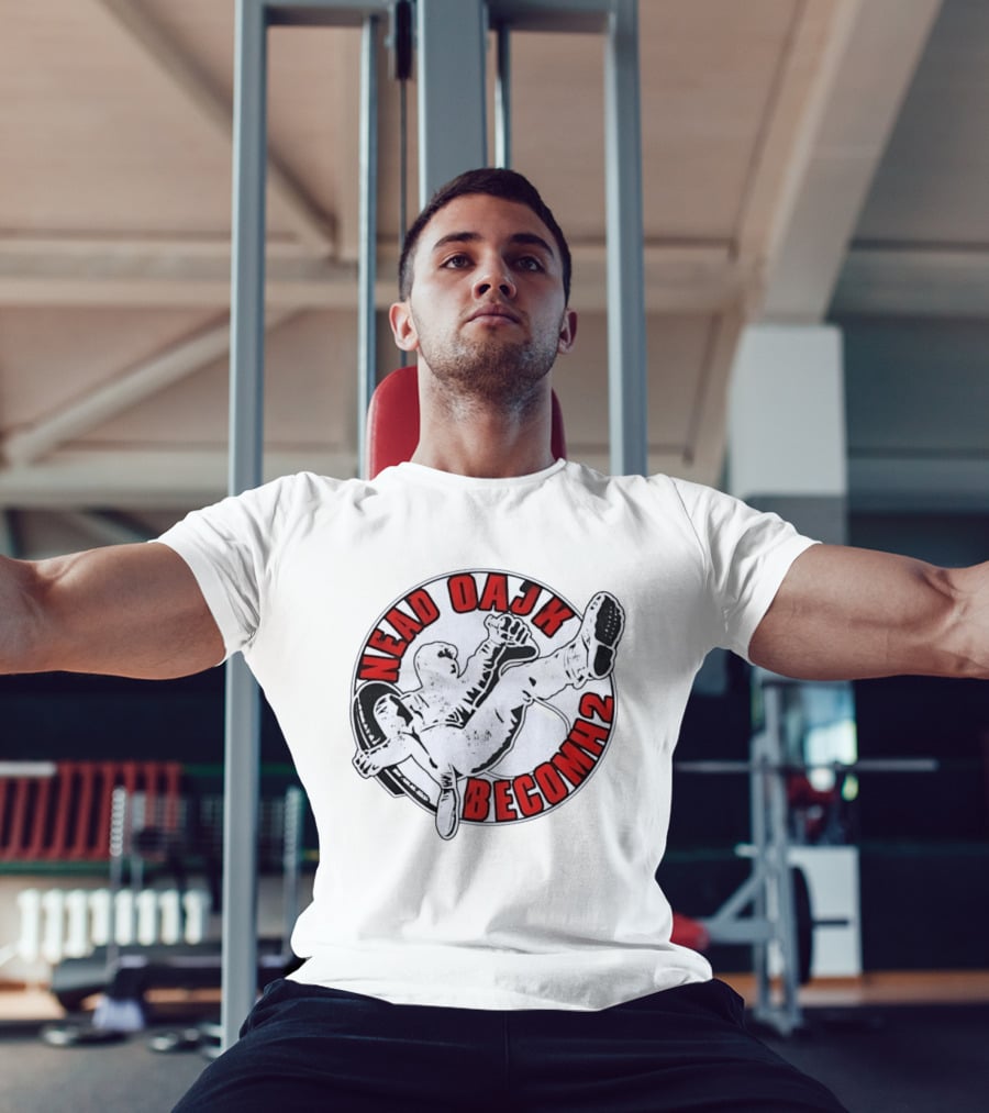 Nead Oajk Becomh2 Fighter Kick Circle T-Shirt