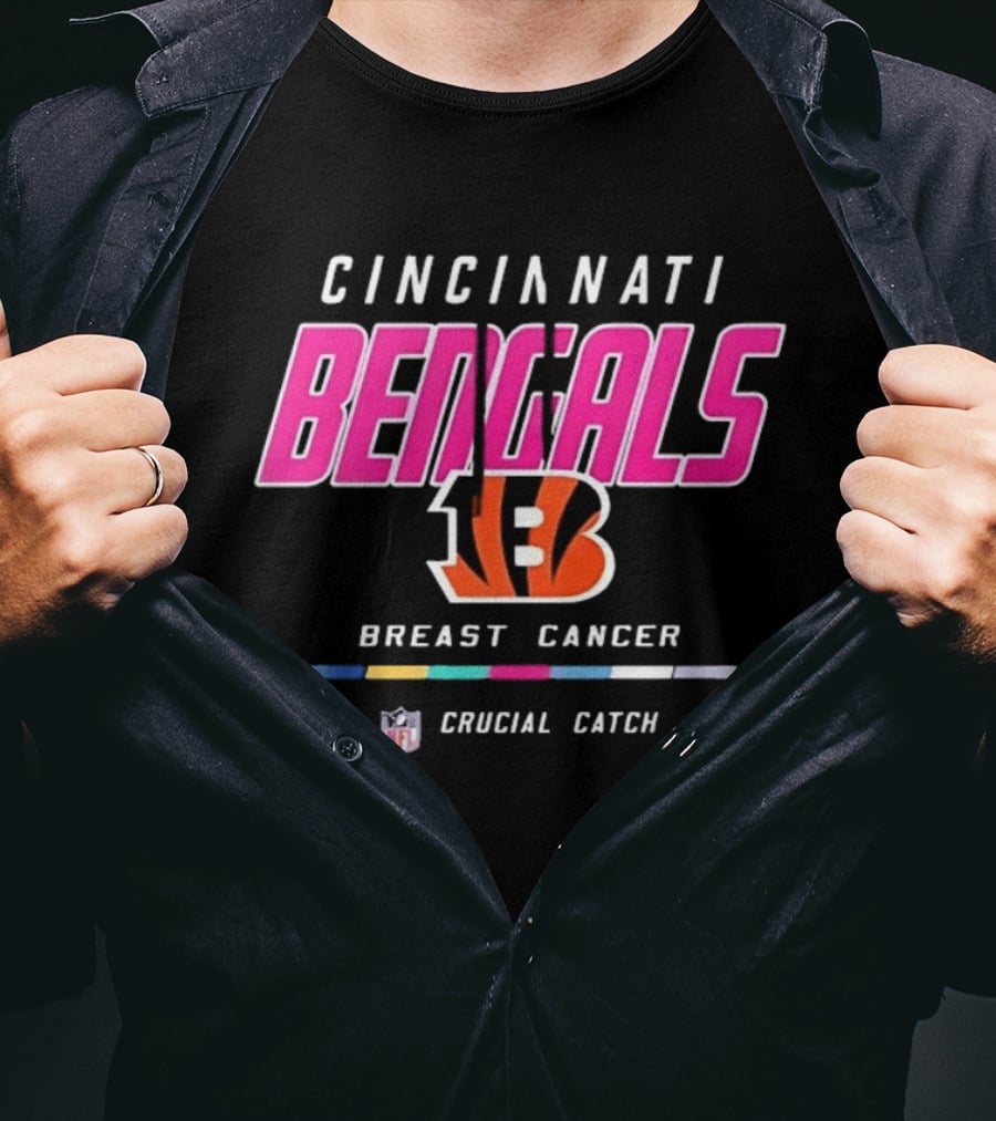 Cincinnati Bengals NFL Crucial Catch Breast Cancer Awareness Pink T-Shirt