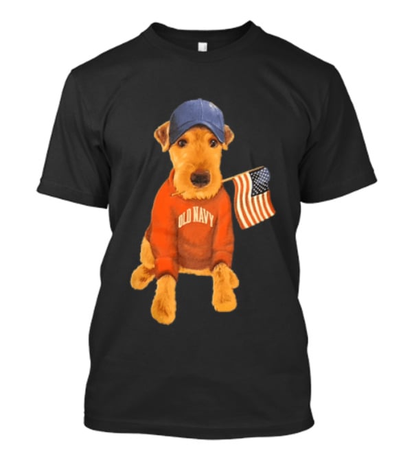 Old Navy Terrier Dog Baseball Cap American Flag T-Shirt