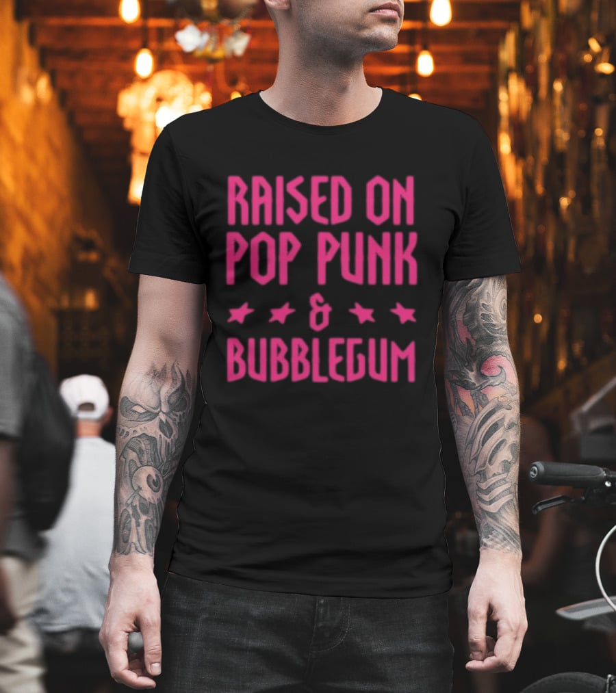 Raised On Pop Punk And Bubblegum Stars Summer Brothers Store 5Sos T-Shirt