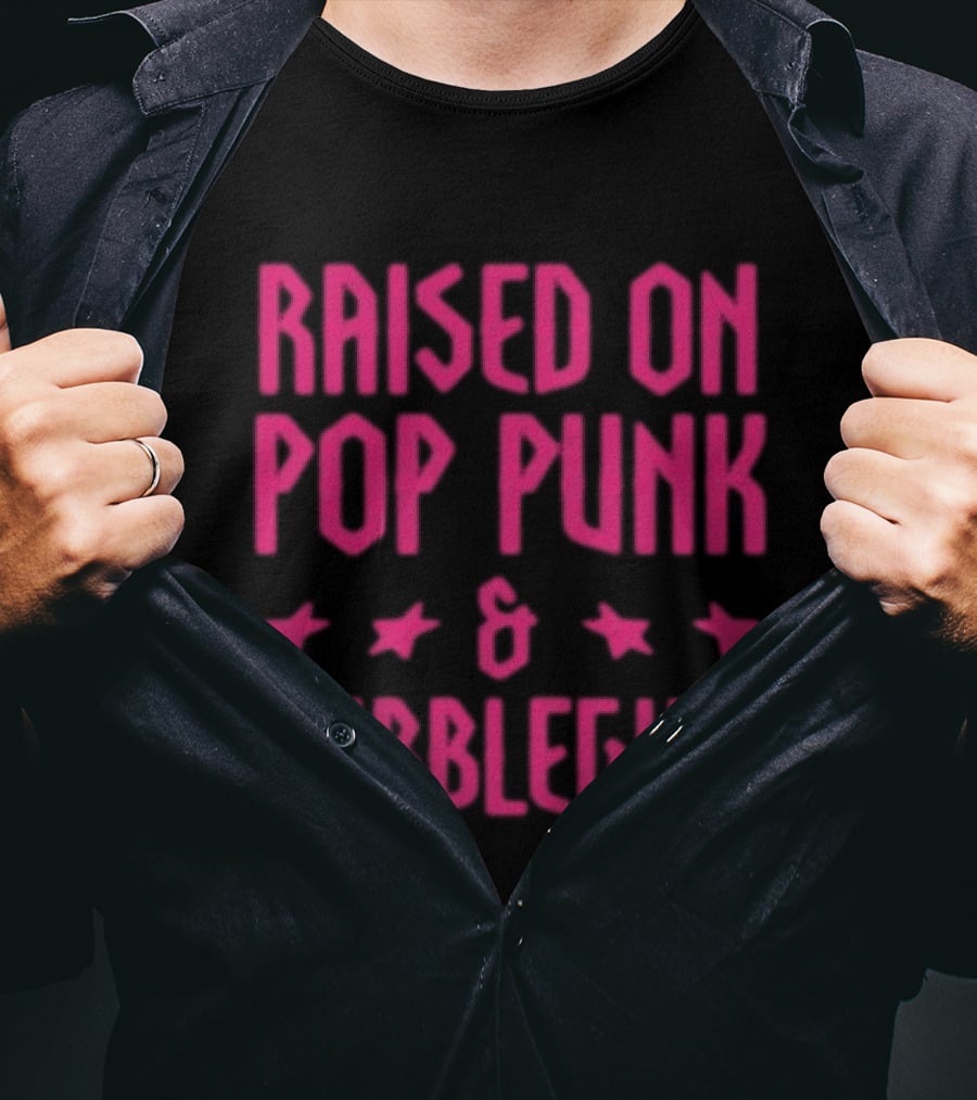Raised On Pop Punk And Bubblegum Stars Summer Brothers Store 5Sos T-Shirt