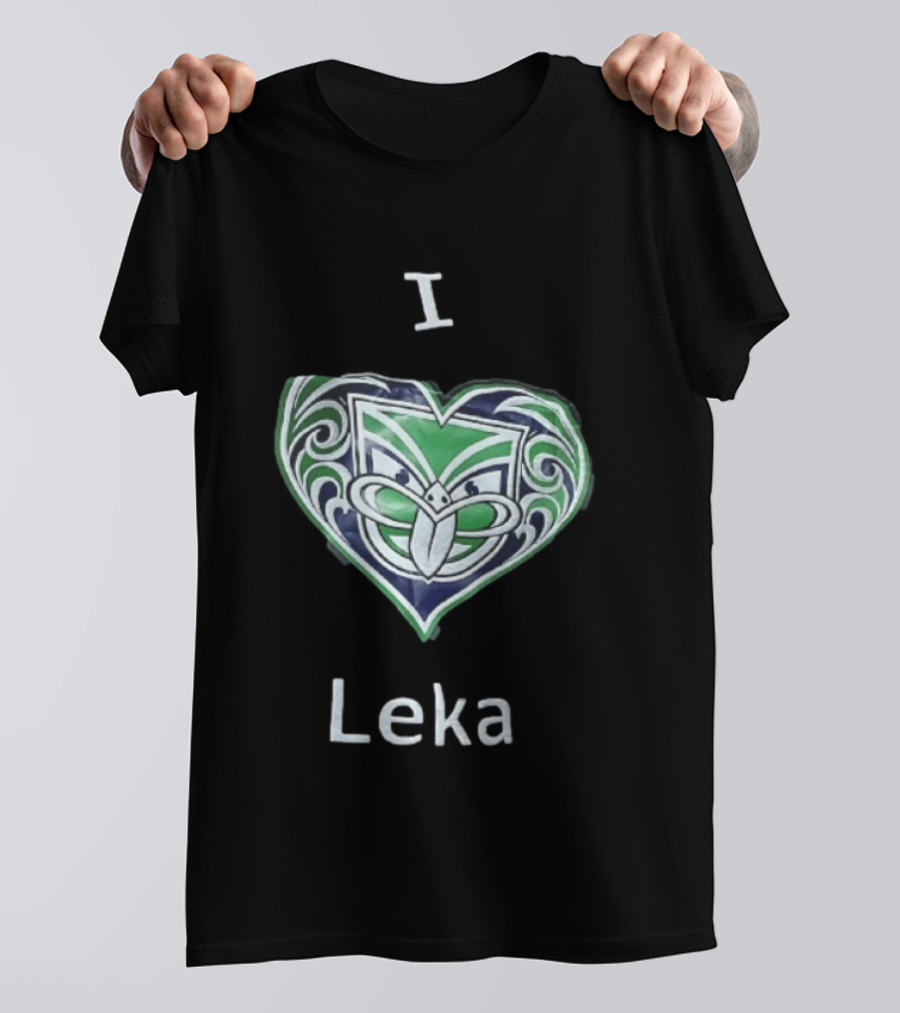 I Leka New Zealand Warriors Heart Shape Koru T-Shirt