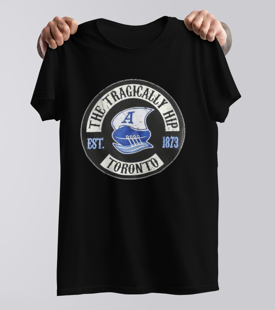 The Tragically Hip Toronto Est 1873 Distressed Football Helmet T-Shirt