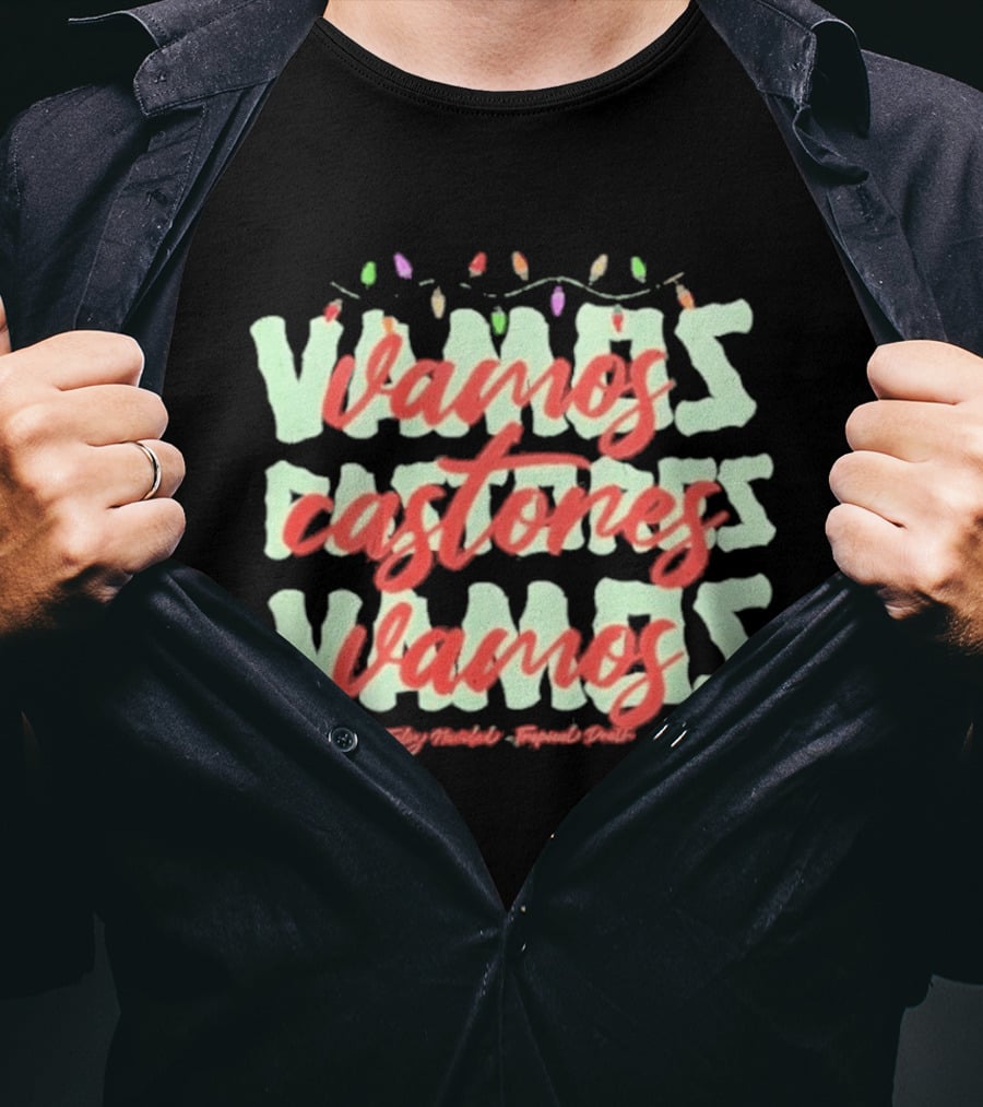 Vamos Castores Vamos Lightning Christmas Holiday Lights T-Shirt