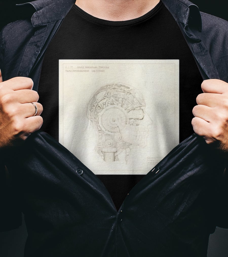 VisionQuest JIM Joule Individual Machine Head Blueprint Drawing T-Shirt