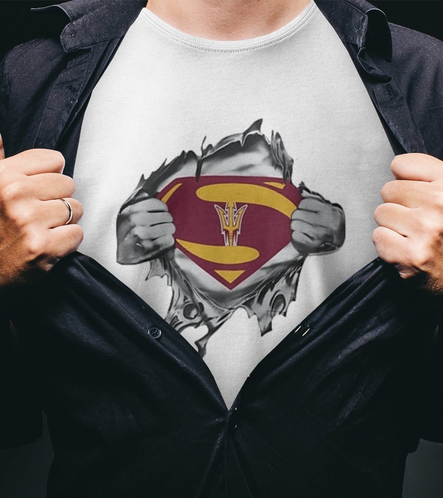 Arizona State Sun Devils Superhero Emblem ASU Fan T-Shirt