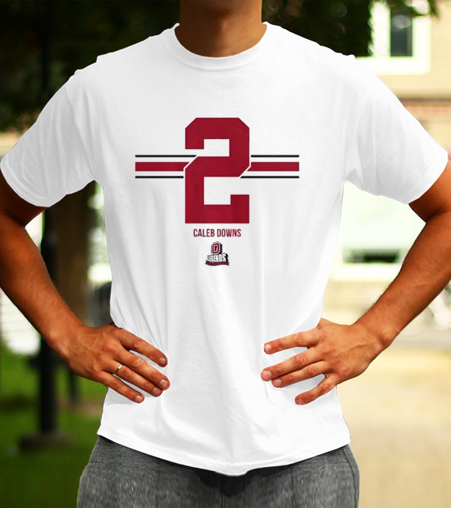 Caleb Downs Number 2 Ohio State Buckeyes Football Legends T-Shirt