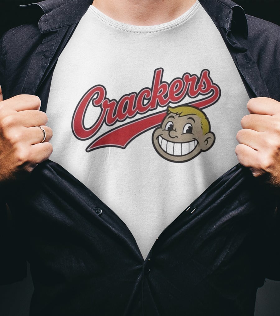Crackers Vintage Cartoon Style Blonde Boy Smiling T-Shirt
