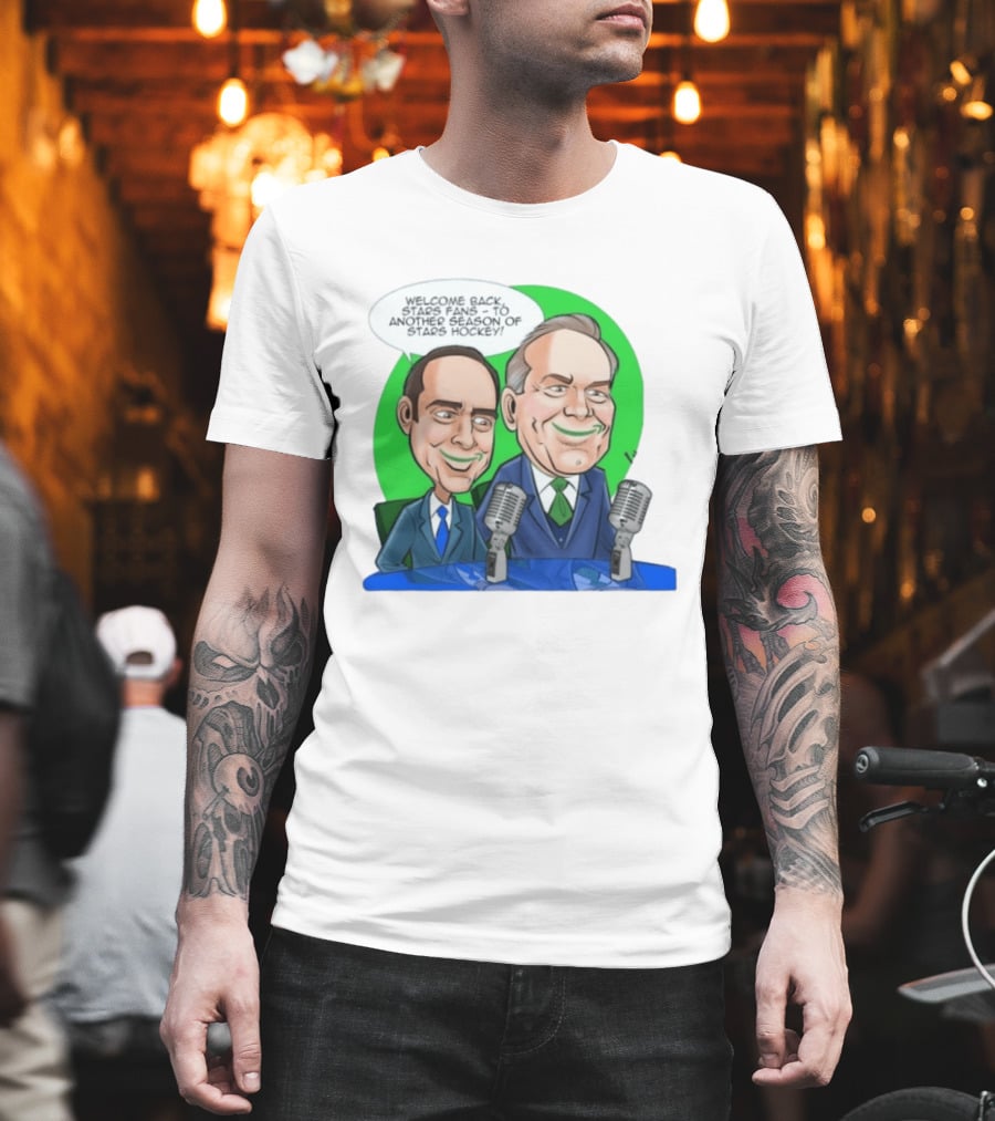 Dallas Stars Prime Time Welcome Back Fans Season Hockey Mic Duo T-Shirt